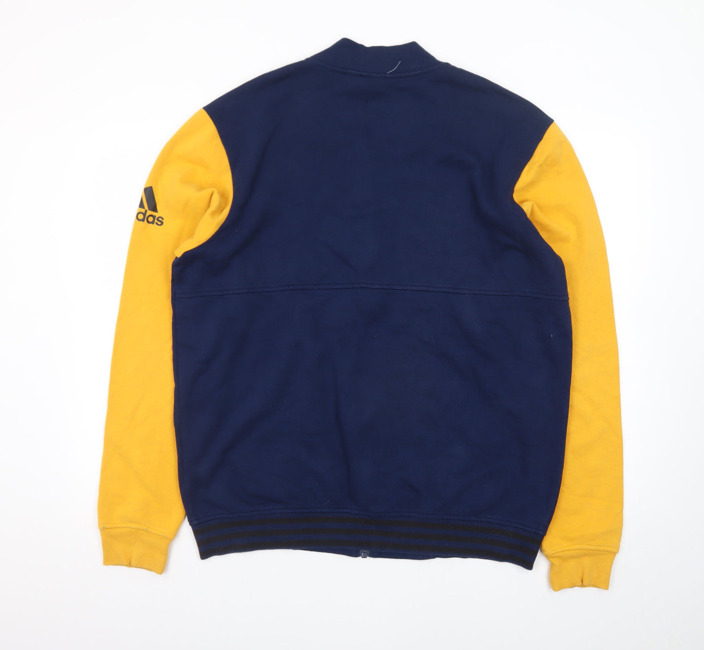 Adidas Men's Blue & Yellow Varsity Full Zip Jacket Size L