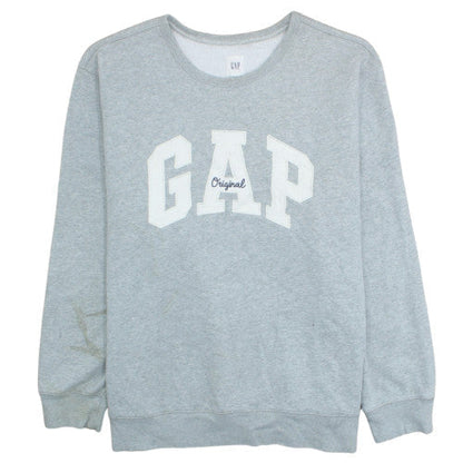 GAP Women's Grey Original Logo Pullover Sweatshirt XL Cotton Blend