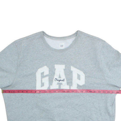 GAP Women's Grey Original Logo Pullover Sweatshirt XL Cotton Blend