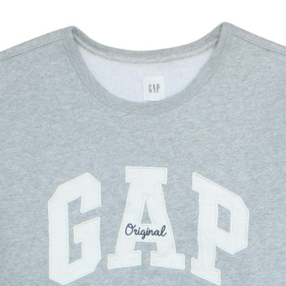 GAP Women's Grey Original Logo Pullover Sweatshirt XL Cotton Blend