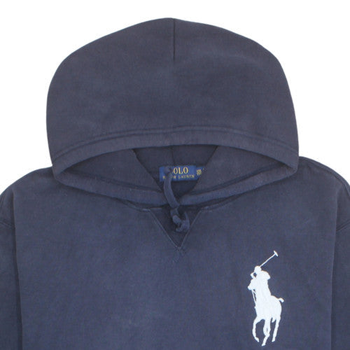Ralph Lauren Mens Blue 2XL Pullover Hoodie with Logo