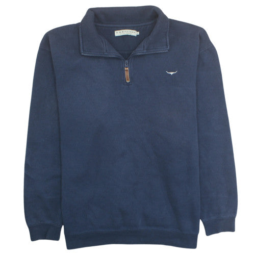 R.M. Williams Men’s Blue 1/4 Zip Fleece Sweatshirt XXL