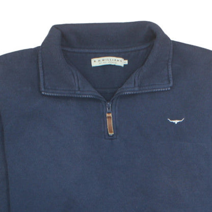 R.M. Williams Men’s Blue 1/4 Zip Fleece Sweatshirt XXL