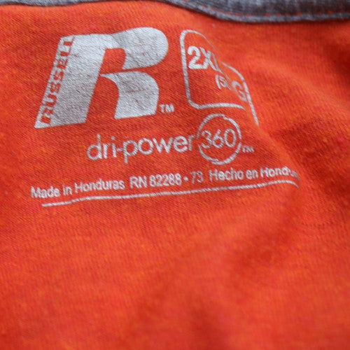Russell Men's Orange 2XL Crew Neck Dri-Power360 T-Shirt
