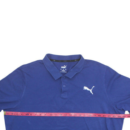 Puma Men's Blue 2XL Regular Fit Cotton Polo Shirt