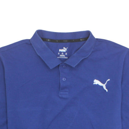 Puma Men's Blue 2XL Regular Fit Cotton Polo Shirt