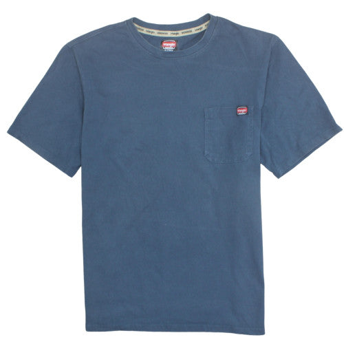 Wrangler Workwear Men's Blue XLT Cotton Crew Neck Short Sleeve T-Shirt