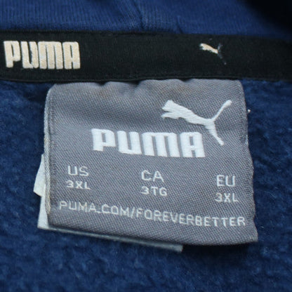 Puma Mens Blue 3XL Pullover Hoodie Fleece Sportswear