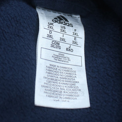 Adidas Mens Navy 3XL Full Zip Hoodie with Logo Detailing