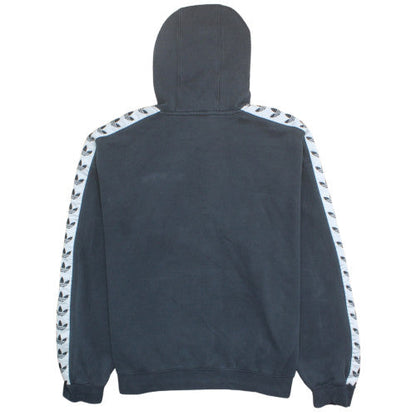 Adidas Men's Black XL Pullover Hoodie with Logo Tape Trim