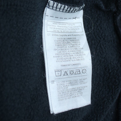 Adidas Men's Black XL Pullover Hoodie with Logo Tape Trim