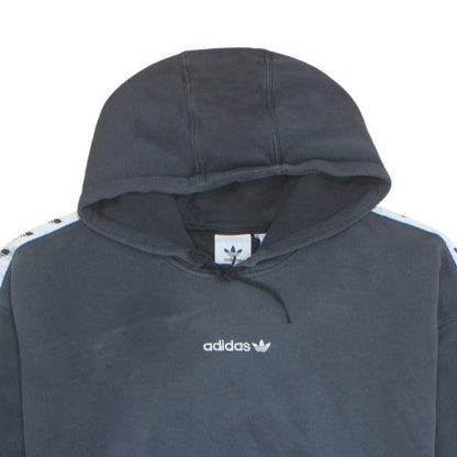 Adidas Men's Black XL Pullover Hoodie with Logo Tape Trim