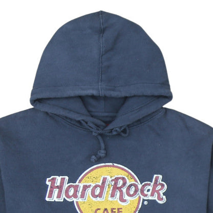 Hard Rock Cafe Men's Blue XL Pullover Hoodie Manchester Logo