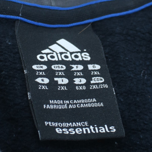 Adidas Men’s Black 2XL Pullover Hoodie Sports Fleece Sweatshirt