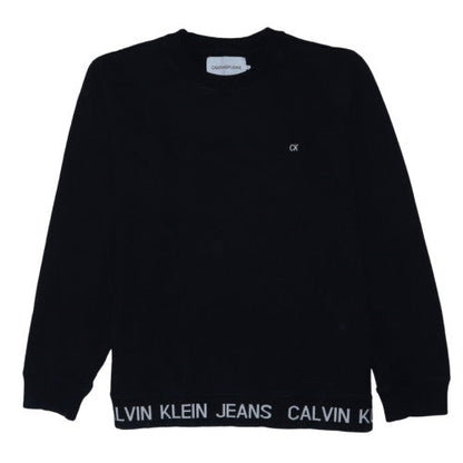 Calvin Klein Jeans Men's Black Logo Pullover Sweatshirt XXL
