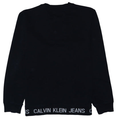 Calvin Klein Jeans Men's Black Logo Pullover Sweatshirt XXL