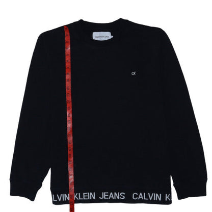 Calvin Klein Jeans Men's Black Logo Pullover Sweatshirt XXL