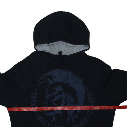 Diesel Industry Men's Black Size M Pullover Hoodie Graphic Print Cotton