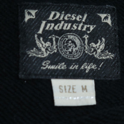 Diesel Industry Men's Black Size M Pullover Hoodie Graphic Print Cotton