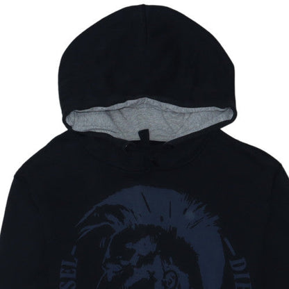 Diesel Industry Men's Black Size M Pullover Hoodie Graphic Print Cotton