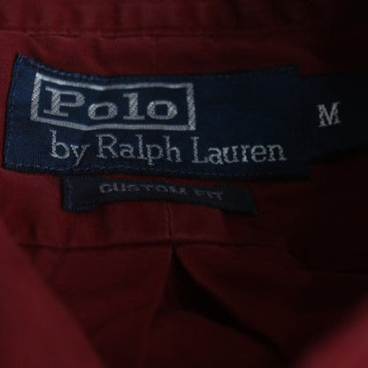 Polo Ralph Lauren Men's Red Custom Fit Long Sleeve Button-Up Shirt Size M