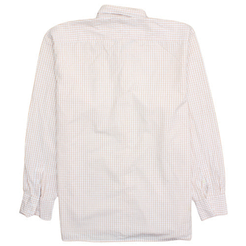 Tommy Hilfiger Men's Beige Check Cotton Button-Up Shirt XL Classic Fit