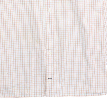 Tommy Hilfiger Men's Beige Check Cotton Button-Up Shirt XL Classic Fit