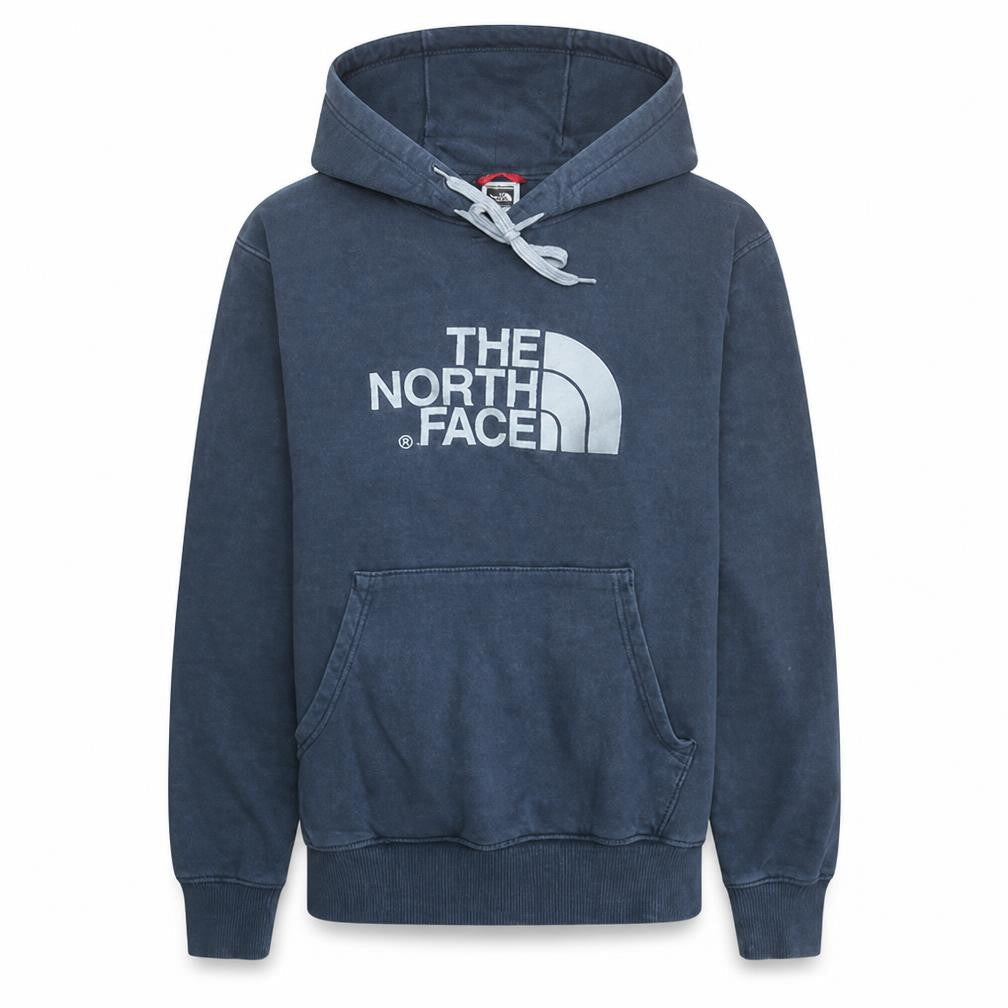 The North Face Men Blue Hoodie Pullover S Cotton Fleece Logo