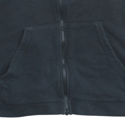 Reebok Men's Black Full Zip Hoodie L Graphic Print Hooded Sweatshirt