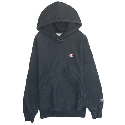 Champion Men's Black Reverse Weave Pullover Hoodie S Regular Fit