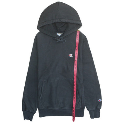 Champion Men's Black Reverse Weave Pullover Hoodie S Regular Fit