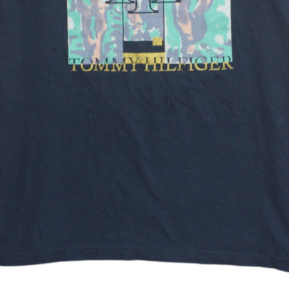 Tommy Hilfiger Men's Blue 2XL Graphic Cotton T-Shirt