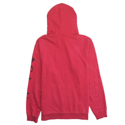 Columbia Men Red Pullover Hoodie L Outdoor Fleece Sweatshirt