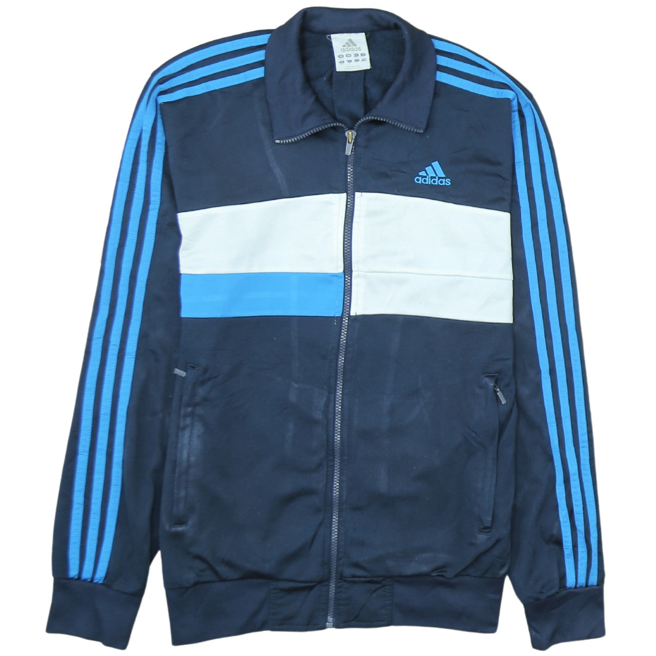 Adidas Men's Blue Full Zip Track Sweatshirt Jacket Size M