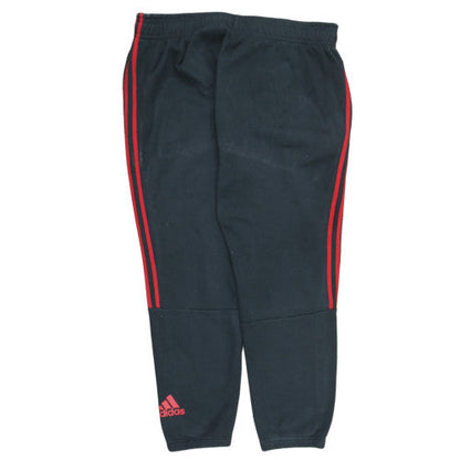 Adidas Men's Black 2XL Jogger Sweatpants with Red Stripes