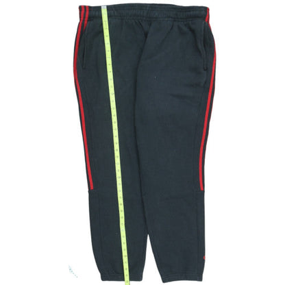 Adidas Men's Black 2XL Jogger Sweatpants with Red Stripes