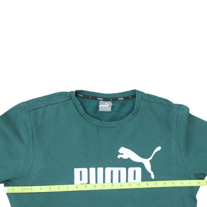 Puma Men's Green Graphic Logo Pullover Sweatshirt Size M