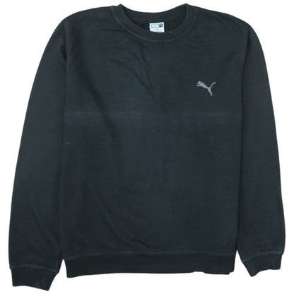 Puma Womens Black L Crew Neck Pullover Sweatshirt