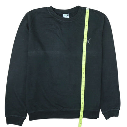 Puma Womens Black L Crew Neck Pullover Sweatshirt