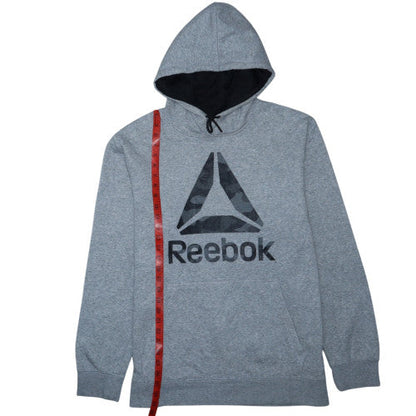 Reebok Men's Grey XL Pullover Hoodie Fleece Sports Sweatshirt