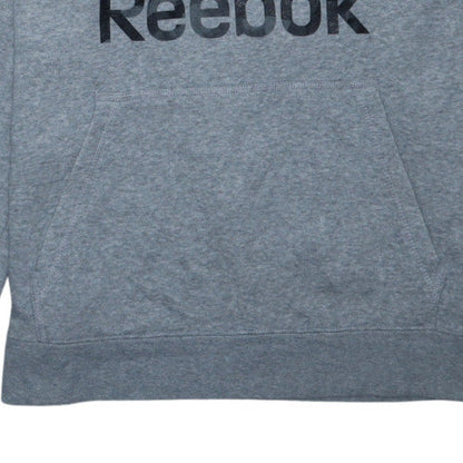 Reebok Men's Grey XL Pullover Hoodie Fleece Sports Sweatshirt