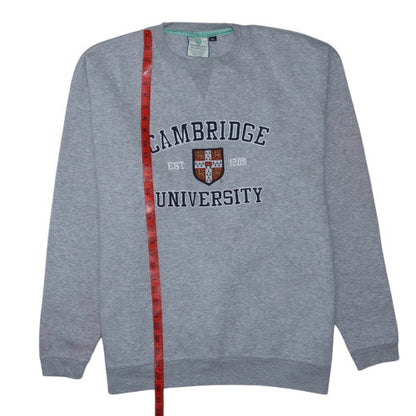 University of Cambridge Men's Grey 2XL Pullover Embroidered Sweatshirt