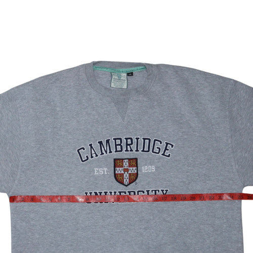 University of Cambridge Men's Grey 2XL Pullover Embroidered Sweatshirt