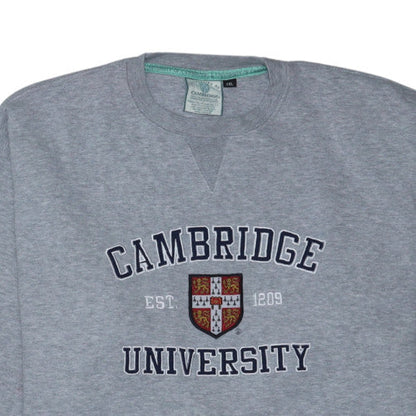 University of Cambridge Men's Grey 2XL Pullover Embroidered Sweatshirt