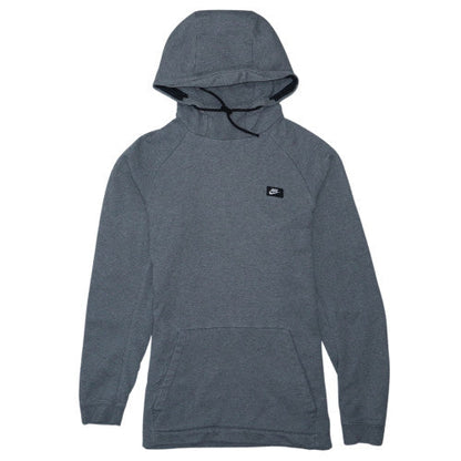 Nike Men’s Grey Pullover Hoodie M Regular Fit Cotton Blend