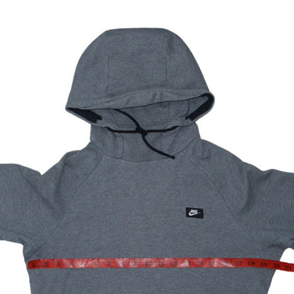 Nike Men’s Grey Pullover Hoodie M Regular Fit Cotton Blend
