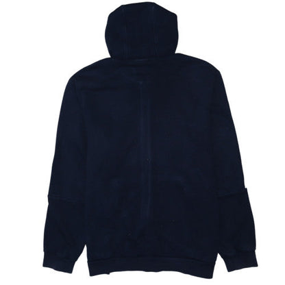 Adidas Men's Blue 2XL Full Zip Hoodie with Logo and Pockets