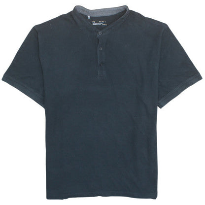 Under Armour Men's Black 2XL Henley HeatGear Short Sleeve T-Shirt