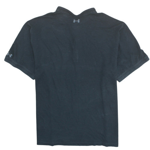 Under Armour Men's Black 2XL Henley HeatGear Short Sleeve T-Shirt