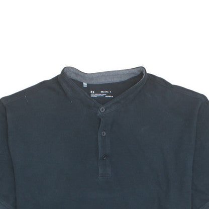 Under Armour Men's Black 2XL Henley HeatGear Short Sleeve T-Shirt